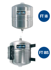FT-18 FLOW-THRU 4.5 Gallon Stainless Steel Water Well Pressure Storage Tank
